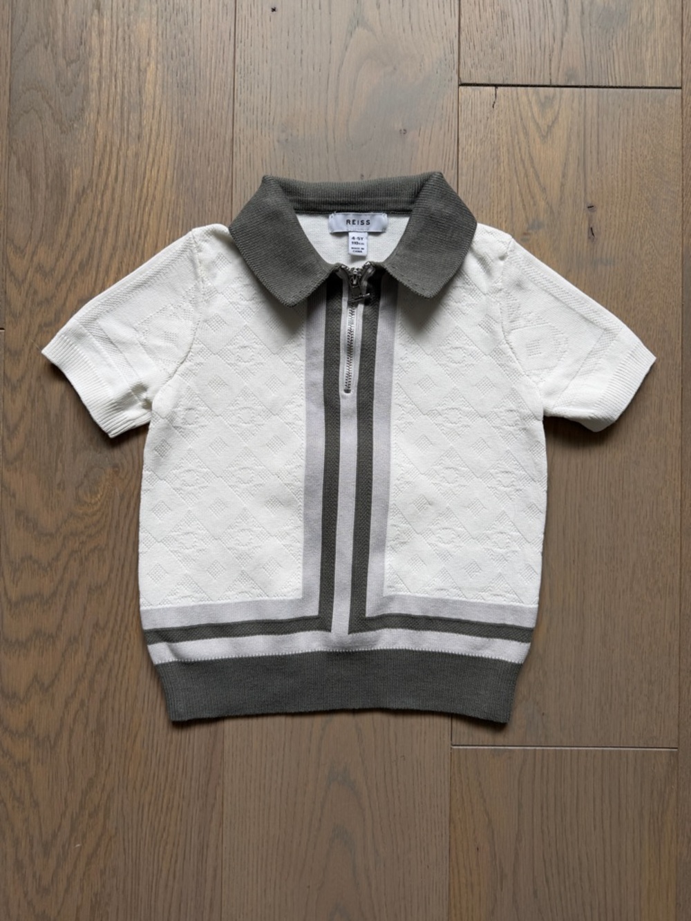 REISS Kids Short-Sleeve Polo Sweater